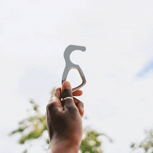 hoo(key) - The Only Patented Antimicrobial Silicone No-Touch Keychain Tool